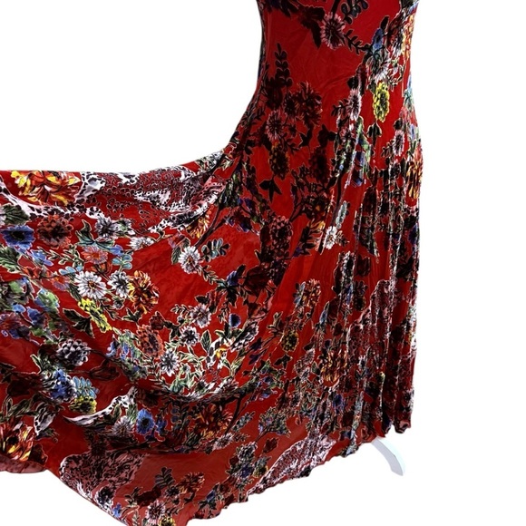 Johnny Was Bias Dress Bobcat Forest Silk Blend Red Floral Maxi SZ XS $575 NWT - Picture 10 of 16